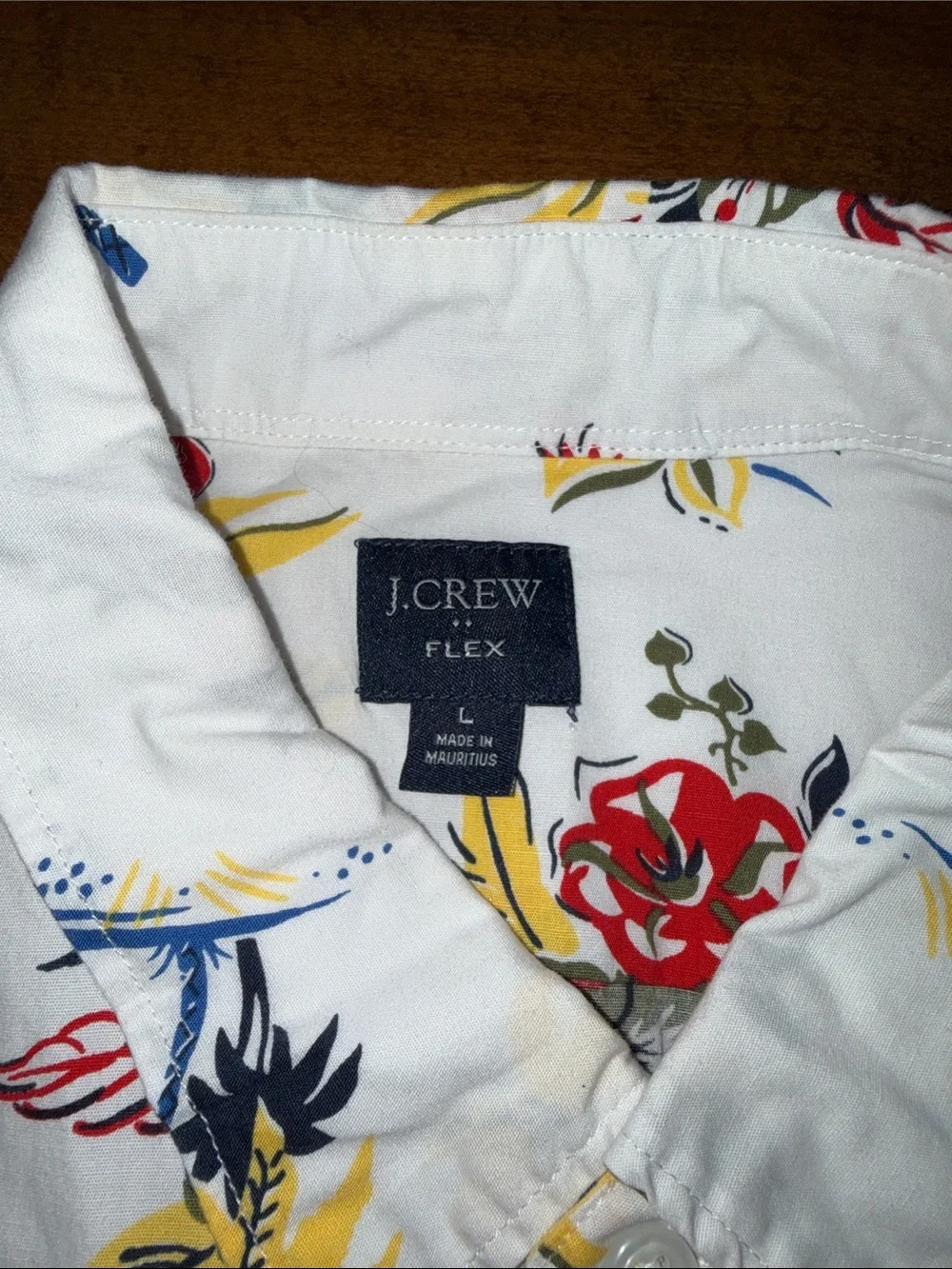 J. Crew White Short-Sleeve Hawaiian Floral Button-Down Shirt